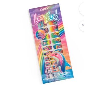 NWT Orly x Lisa Frank Dancing Dolphins rainbow Gel Nail Strips
